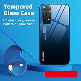 GOGME Case for Xiaomi Redmi Note 11S 11 4G, Gradient Tempered Glass Back TPU view 2