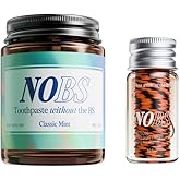 NOBS (No Bad Stuff) Toothpaste Tablets (3 Month) &amp; Expanding Floss - Nano Hydroxyapatite, Fluoride Free, Eco &amp; Travel Friendly - Remineralize with NHA