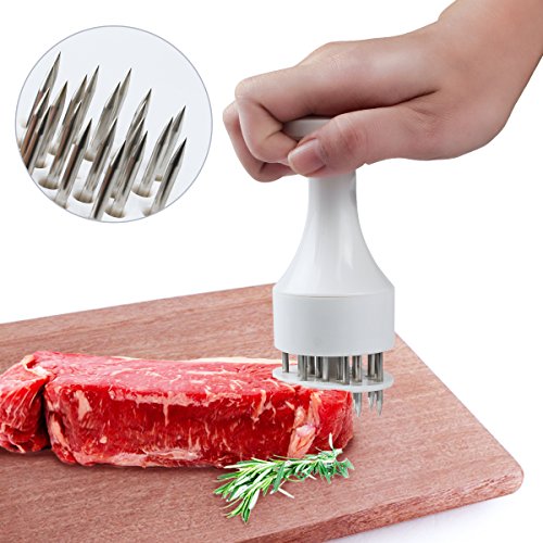Meat Tenderizer by Eligara | Stainless Steel Needle Blade Steak Tenderizer with ABS Safe Plastic, Lightweight & Durable Kitchen Cooking Tool