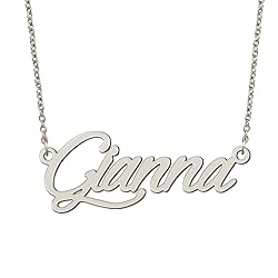 BYBWBL Gianna Name Pendant Necklace Silver Color
