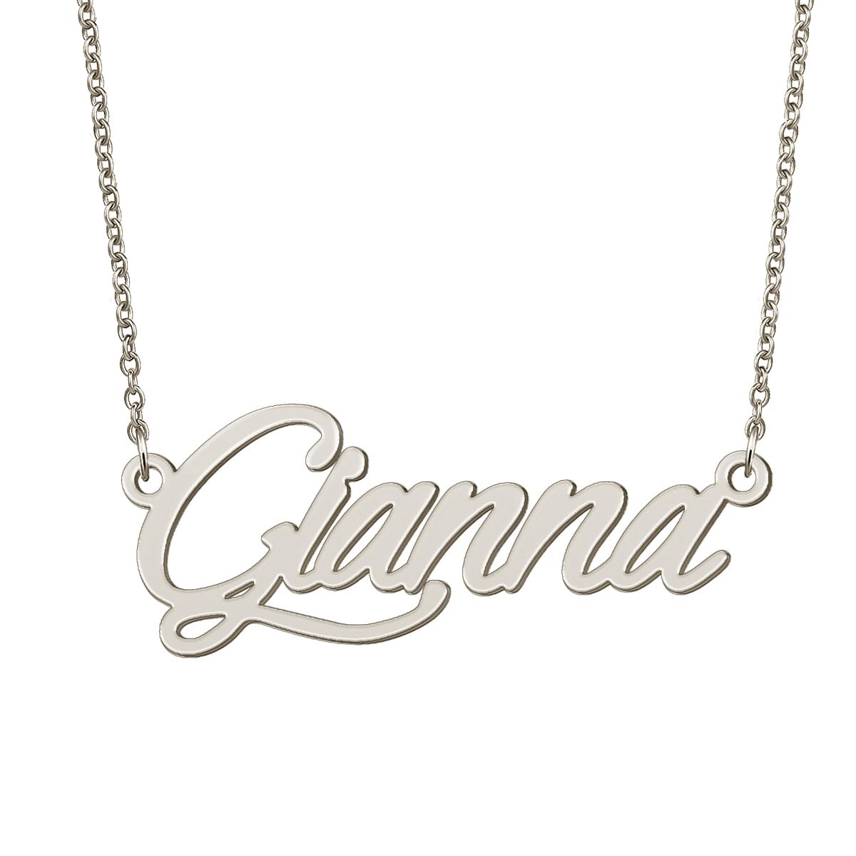 BYBWBL Gianna Name Pendant Necklace Silver Color