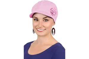 Hats Scarves & More Chemo Headwear for Women Summer 100% Cotton Newsboy Cancer Hats 50+ UPF Sun Protection Brighton
