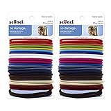 Scunci Effortless Beauty Thick Hair No-damage Bright Elastics, 5Mm, 24-Count (2-Pack)