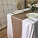 Trlyc Sequin Table Runner - 12x108 Inch Champagne Table Runner Glitter Sequin Table Decoration for Party Wedding Baby Shower Christmas Holiday