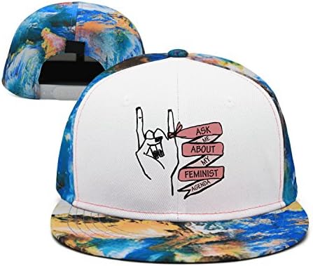 w4a4zp57uq4 Unisex Ask Me About My Feminist Agenda Flowers Baseball Cap Travesty Outdoor Sport Cap