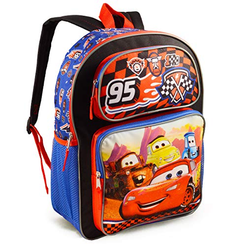 Photo 1 of Disney Cars Backpack for Kids ~ Deluxe 16" Disney Cars Backpack Bundle (Disney Cars School Supplies)