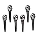 Yibuy Black Bridge End Pins Suitable for Acoustic Guitar Metal 35mm x 8m Pack of 6
