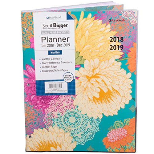 PlanAhead See It Bigger 2 Year Monthly Planner 2018 2019 Assorted 