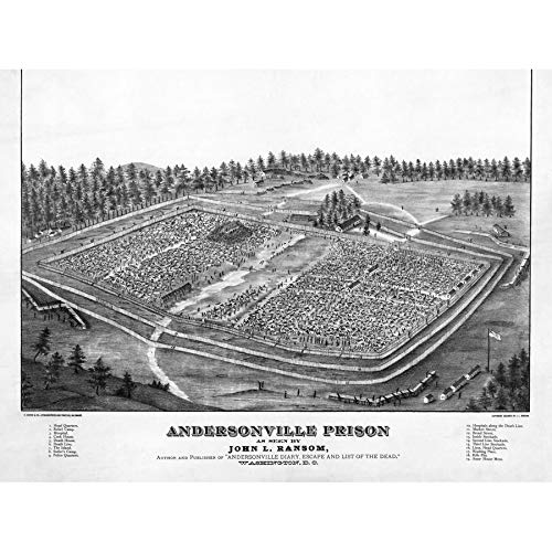Ransom US Civil War Confederate Andersonville Pow Prison Art Print Canvas Premium Wall Decor Poster Mural