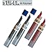 Pentel Lead Refills 0.5mm RED (2pcs.) + Blue (2pcs.), 12 Leads per Tube