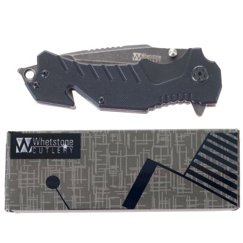 Whetstone Cutlery Stone Wash Tactical Rescue Pocket Knife - Thumbnail 3