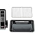 Nutrichef Electric Fish Grill Indoor Cooking - Small Outdoor Backyard BBQ For Fish Steak Meat Skewer & Seafoods - High Griddle Heat Searing Removable Countertop & Washable Cover Cook Tray Red (PKFG14)