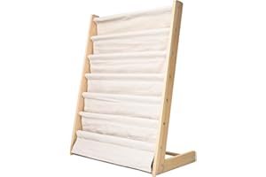 Morimoe Sling Bookshelf Kids Book Rack Storage, Natural Beige (Beige, W:60cm)