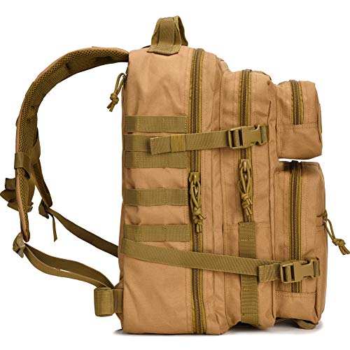 tan army backpack