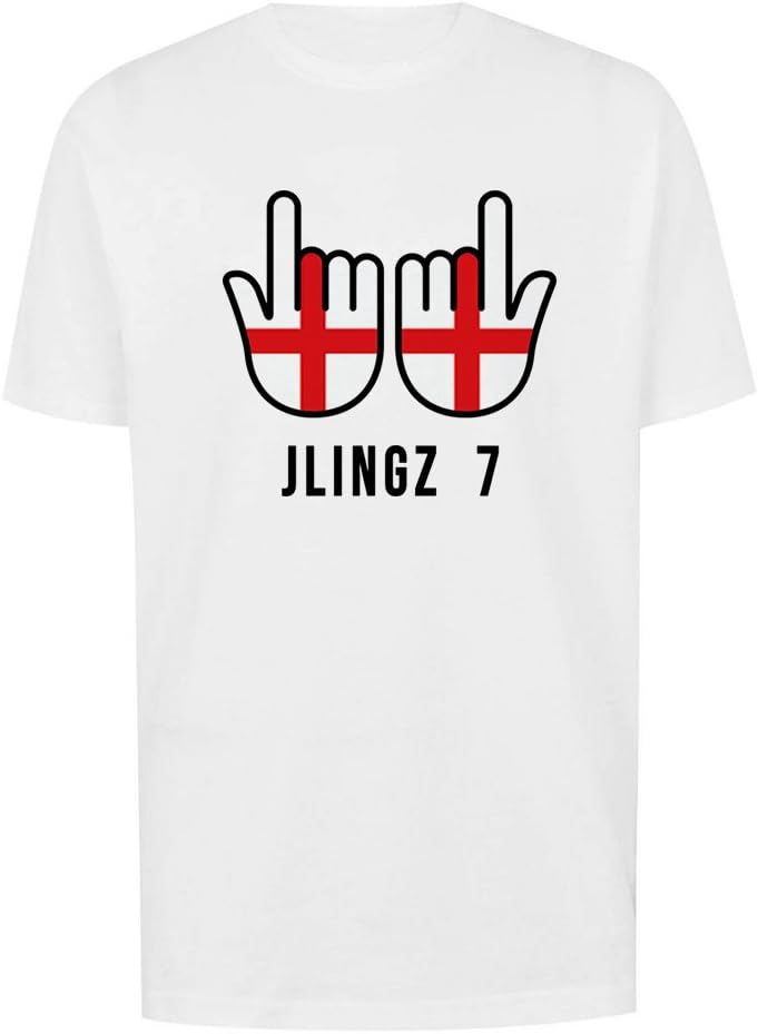 England JLINGZ World Cup - Jesse Lingard Hand Signature Celebration Pose White T-Shirt