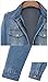 Womens Casual Classic Denim Lapel Long Sleeve Slim Jean Outwear Jacket Coat 5XL