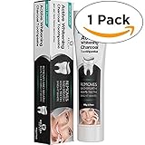 Activated Charcoal Teeth Whitening Toothpaste - DESTROYS BAD BREATH - Best Natural Black Tooth Paste Kit - MINT FLAVOR - Herbal Decay Treatment - REMOVES COFFEE STAINS - 105g (3.7 Oz)