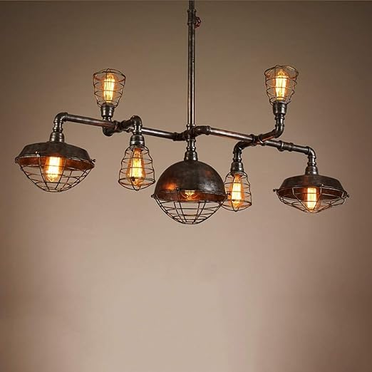 Xajgw Vintage Industry Ceiling Lamp Water Pipes Pendant Lights