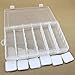 Rekukos Plastic Jewelry Box Organizer Storage Container with Adjustable Dividers 36 Grids (Clear)