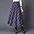 Women Woolen Long Skirt Plaid High Waist Umbrella Big Hem A Skirt
