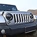 DIYTuning Black Bezels Front Light Headlight Trim Cover for Jeep Wrangler JK JKU Unlimited Rubicon Sahara Sport Exterior Accessories Parts 2007 2008 2009 2010 2011 2012 2013 2014 2015 2016 2017