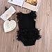 HOTONE Baby Girls Embroidered Little Black Dress Bodysuit Tutu Romper Jumpsuit Playsuit Sunsuit (0-3 Months, Black)