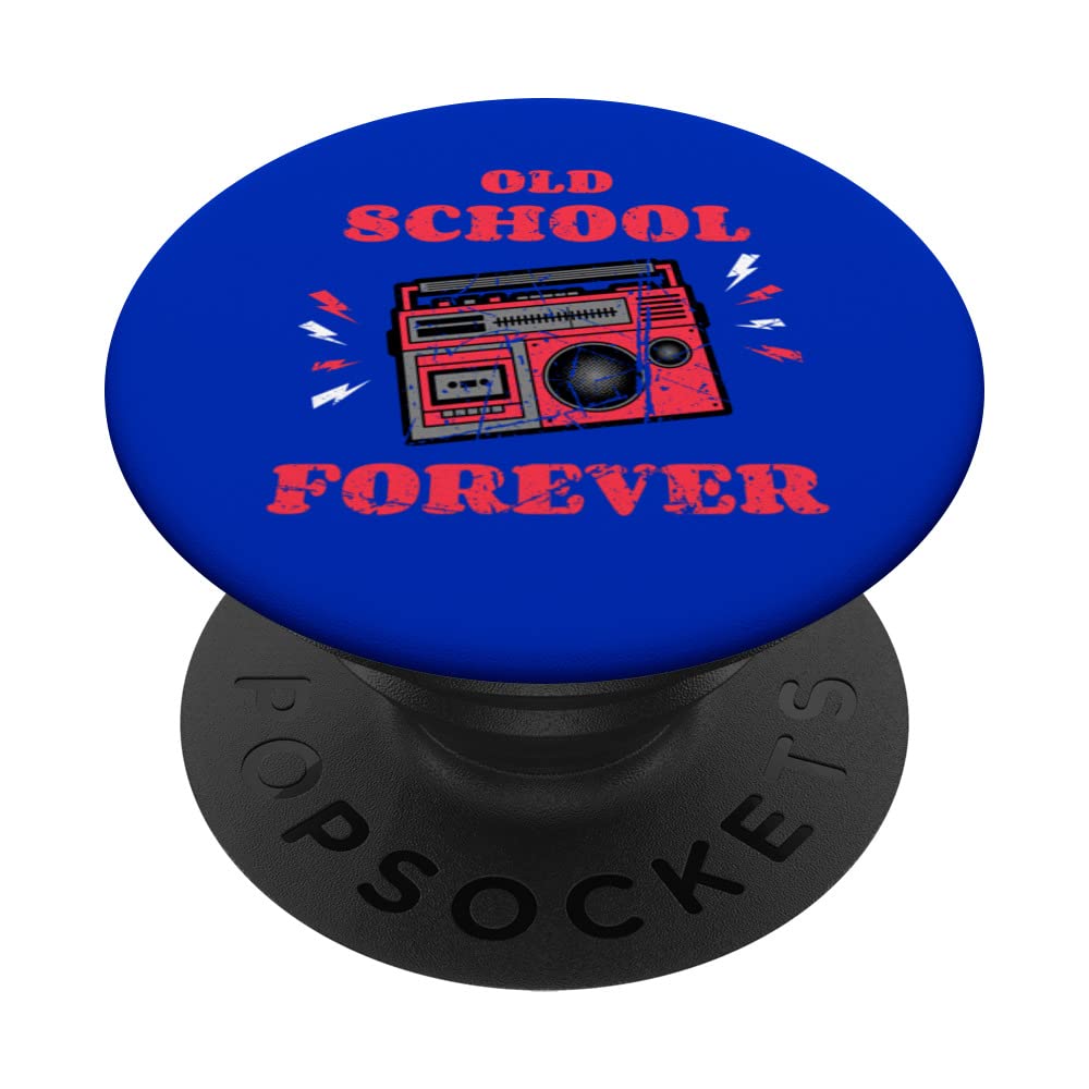 Cool retro vintage old school cassette recorder blaster PopSockets Swappable PopGrip