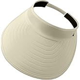 WANDER Sun Visor Hats for Women Wide Brim UV Protection Adjustable Large Golf Beach Cap Packable Travel Sport Visor