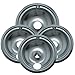 Range Kleen 119204XZ Style B Chrome 4 Pack Drip Bowls 3 Small and 1 Large