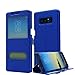 Galaxy Note 8 Case, AICase [ Window View ] PU Leather Magnetic Closure Flip View Case Folio Stand Cover for Samsung Galaxy Note 8 (Blue)
