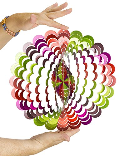 Dawhud Direct Kinetic 3D Spiral Metal Garden Wind Spinner