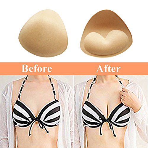 Women Foam Triangle Bra Insert Pads Breast Chest Padding Enhancers for Swimsuits/Bikini