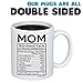 MyCozyCups Mom Nutritional Facts Coffee Mug - Funny New Gag 11oz Novelty Gift from Daughter, Son, Husband for Birthday, Christmas, Anniversary, Valentine's Day - Awesome Mommy Cup