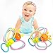 Babylian Infant Toys-Baby Grasping Rattles Toys with Infant Teether, Massaging Sore Teething Gums, Infant Toys for More Than 3 Months Old Babies