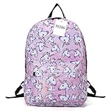 Unicorn Backpack for Girls, Tezoo 3D Unicorn Print Multi Color Rainbow Unicorn Backpack, School College Bag for Teens Girls Students