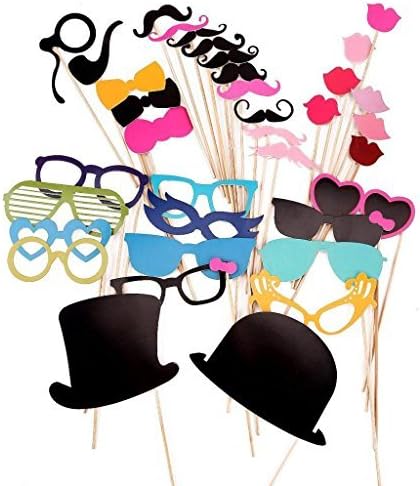 36 Colorful Props for Party Fun Wedding Favor Christmas Birthday Favor with Green Glasses