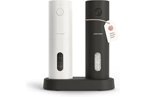 LARS NYSØM Electric Salt and Pepper Grinder Set, USB Rechargeable, Automatic Salt and Pepper Mills, Spice Shakers Refillable 