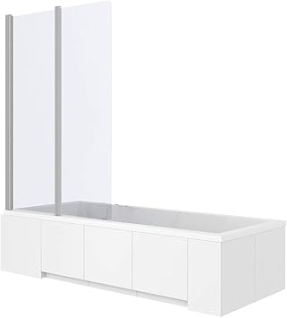 Parete Pieghevole Per Vasca Da Bagno 2 Pezzi 140 X 100 Cm Divisorio Per Doccia Cabina Doccia Accessorio Per Vasca Da Bagno Divisorio In Vetro Di Sicurezza Trasparente Amazon It Fai Da Te Divisorio Vasca Da Bagno