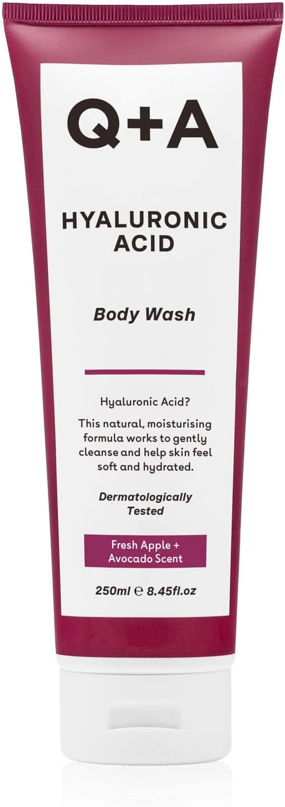 Q+A Hyaluronic Acid Body Wash 250ml Nourishing Sensitive Skin Gel Cleanser