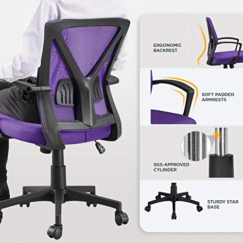 Yaheetech Mesh Office Desk Chairs Ergonomic Task Chairs with Adjustable