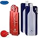 iNeibo Reusable Foldable,Flexible, Wine Bag for Wine to Go 750ml - Includes Wine Bottle Carrying Case & Collapsible Filling Funnel ¨C Bonus Climbing Hook (2pk)