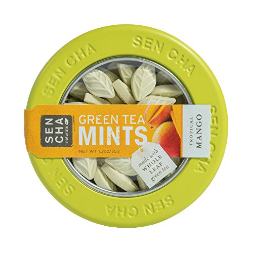 Sencha Naturals Green Tea Mints, Tropical Mango, 1.2-Ounce Canister