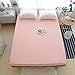 100% Cotton Solid Children Fitted Sheets Soft Single Deep Fitted Bed Sheet Twin Full Queen Size (Full/Queen, Pink)