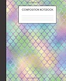 Composition Notebook: Faux Iridescent Mermaid Scales Glam College Ruled Notebook Lined School Journal