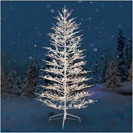 Dual Color Led Lights Ge Pre Lit 7 White Winterberry Artificial Christmas Tree Amazon Com Books