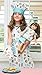 Handstand Kitchen Child's 100% Cotton Pretty Print Adjustable Band Chef's Hat - Milk and Cookies