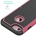 iPhone 7 Case, OEAGO iPhone 7 Case [Drop Protection] [Shock Proof] Hybrid Dual Layer Rubber Plastic Impact Defender Rugged Slim Hard Case Cover Shell for Apple iPhone 7 - Red