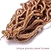 Eerya 6 Packs Goddess Locs Crochet Hair 18 Inch Curly Faux Locs Crochet Braiding Hair Extensions for Women Synthetic Pre-looped Wavy Goddess Faux Locs Crochet Hair(18Inch, 27#)
