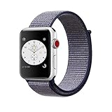 Smart Watch Band Midnight Blue Sport Loop, Uitee Newest Woven Nylon Band for Apple Watch Series 42mm 3/2/1 , Comfortably Light With Fabric-Like Feel Wrist Strap Replacement with Classic Buckle
