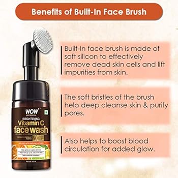 wow skin science brightening vitamin c foaming face wash